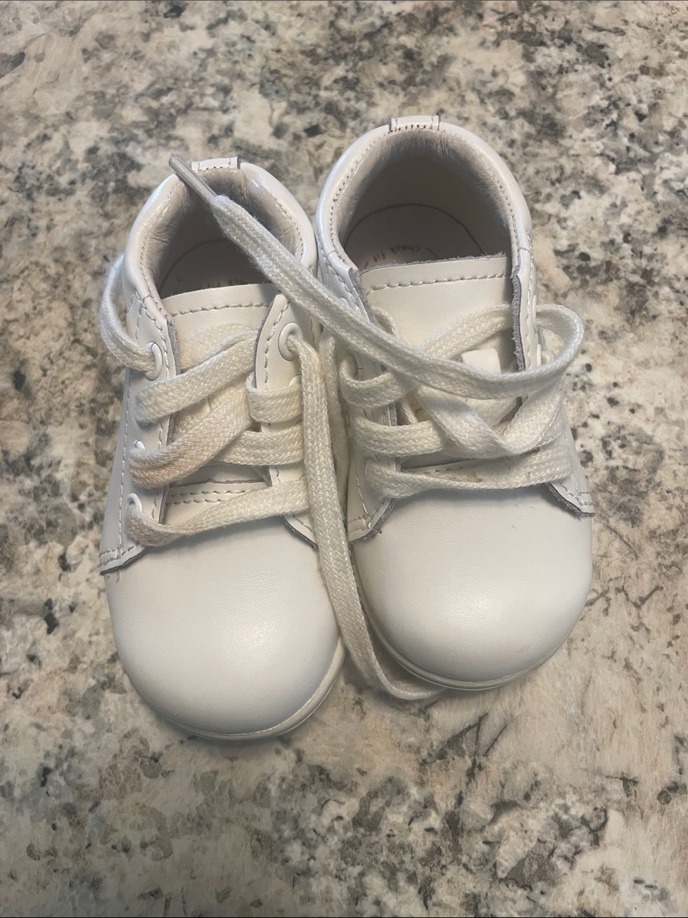 Stride Rite White Baby Lace-Up Sneakers 4W